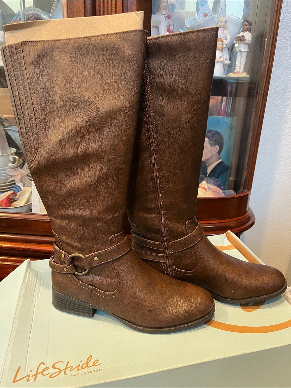 Life Stride Dark Brown Over-the-Knee Riding Boots